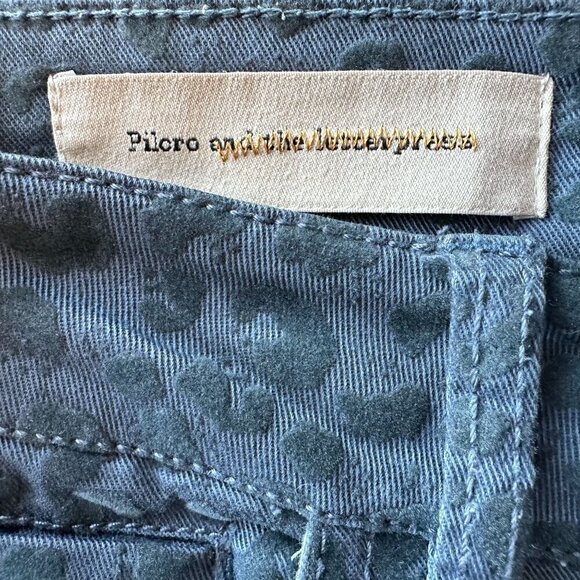 Anthropologie Pilcro Stet Leopard Print Blue Skinny Ankle Pants Womens 27 - Picture 8 of 11